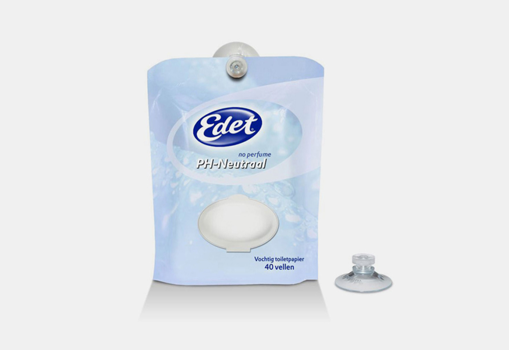 Edet Pouch dispenser designed by WAACS